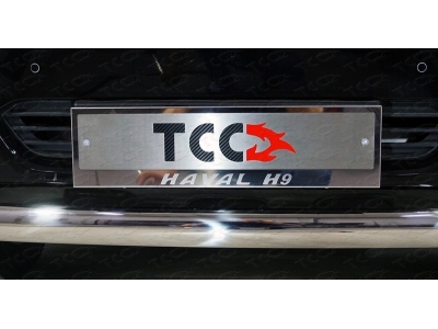 Рамка номерного знака с вырезом комплект ТСС для Haval H9 2017-2021