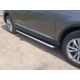 Пороги алюминиевые ТСС с накладкой для Audi Q7 2015-2021