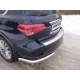 Защита заднего бампера уголки 76 мм ТСС для Infiniti QX80 2014-2018