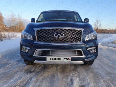 Накладка решётки радиатора без круиз-контроля 12 мм ТСС для Infiniti QX80 2014-2018