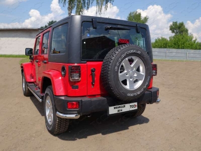 Защита заднего бампера уголки 60 мм ТСС для Jeep Wrangler 5D 2010-2018