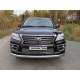 Защита передняя овальная длинная 75-42 мм ТСС для Lexus LX-570 Sport 2014-2021