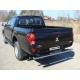 Защита заднего бампера овальная с накладкой 120х60 мм ТСС для Mitsubishi L200 2014-2015