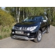 Пороги с площадкой алюминиевый лист 60 мм ТСС для Mitsubishi L200 2015-2019