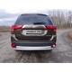 Защита заднего бампера длинная 60 мм ТСС для Mitsubishi Outlander 2015-2018