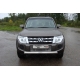 Защита передняя овальная 75х42 мм ТСС для Mitsubishi Pajero 4 2011-2014
