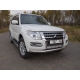 Защита переднего бампера 76 мм ТСС для Mitsubishi Pajero 4 2014-2021