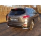 Защита заднего бампера уголки 76 мм ТСС для Nissan Pathfinder 2014-2021