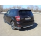 Защита задняя овальные уголки 75х42 мм ТСС для Subaru Forester SJ 2013-2016