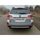 Защита заднего бампера центральная 50 мм ТСС для Subaru Outback 2012-2014