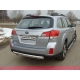 Защита заднего бампера овальная 75х42 мм ТСС для Subaru Outback 2012-2014