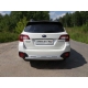 Защита заднего бампера овальная 75х42 мм ТСС для Subaru Outback 2015-2021