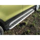 Пороги алюминиевые ТСС с накладкой для Suzuki SX4 New 2013-2021