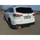 Защита задняя двойные уголки 60-42 мм ТСС для Toyota Highlander 2014-2016