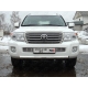 Защита передняя овальная короткая 75х42 мм ТСС для Toyota Land Cruiser 200 2012-2015