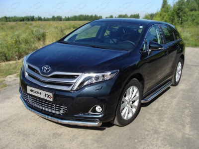 Защита переднего бампера 60 мм ТСС для Toyota Venza 2012-2017
