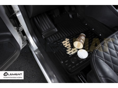 Коврики в салон полиуретан 4 штуки на АКПП Element для Mazda CX-3 2015-2021