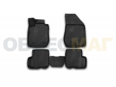 Коврики 3D в салон полиуретан 4 штуки Element для Lada Largus 2012-2021