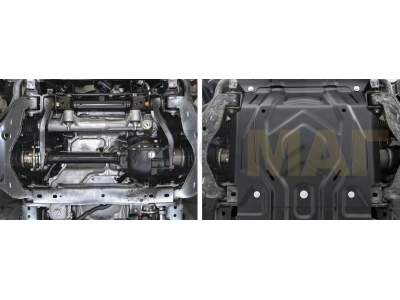Защита картера Автоброня для 2,4D/2,4D H.P./3,0 сталь 2 мм для Mitsubishi L200/Pajero Sport/Fiat Fullback 2015-2020