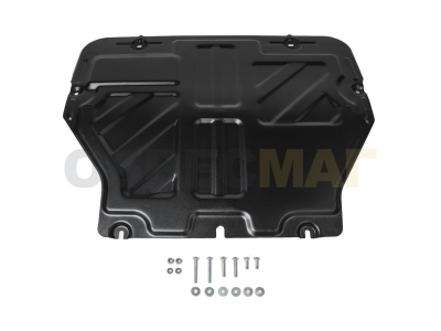 Защита картера АвтоБроня сталь 2 мм для Volkswagen Multivan/Caravelle/Transporter 2003-2021
