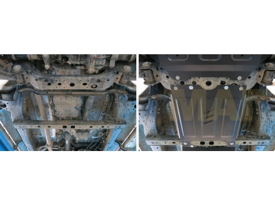 Защита КПП Автоброня для 2,4D/2,7/2,8D сталь 2 мм для Toyota Fortuner/Hilux 2015-2021