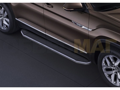 Пороги алюминиевые Rival Premium для Volkswagen Teramont 2018-2025
