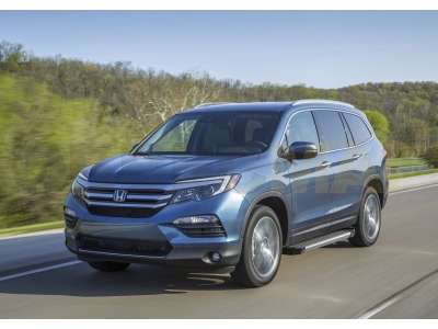 Пороги алюминиевые Rival BMW-Style для Honda Pilot 2016-2021