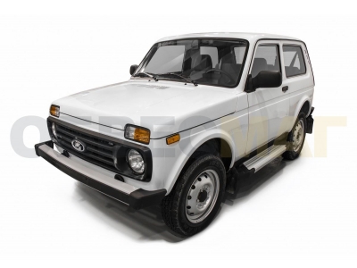Пороги алюминиевые Rival Silver New для Нива ВАЗ 2121 1973-2021