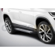 Пороги алюминиевые Rival Silver New для Skoda Kodiaq 2017-2021
