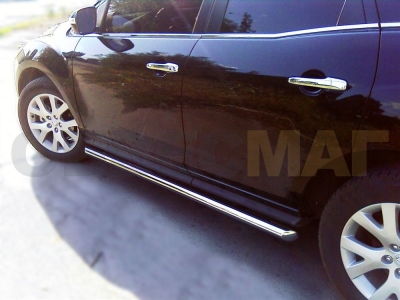 Пороги труба 60 мм Технотек для Mazda СX-7 2006-2013