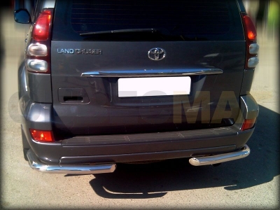 Защита задняя уголки 76 мм для Toyota Land Cruiser 200 Executive 2016-2021