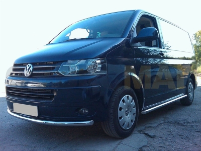 Пороги труба 60 мм Технотек для Volkswagen T5 2003-2009 WLT5 2