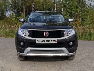 Защита переднего бампера с ДХО 76 мм ТСС для Fiat Fullback 2016-2021