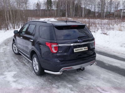 Пороги труба 76 мм ТСС для Ford Explorer 2015-2017