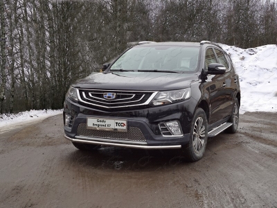 Защита переднего бампера 42 мм ТСС для Geely Emgrand X7 2018-2021
