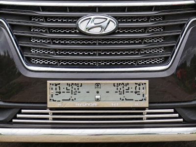 Накладка решетки радиатора 16 мм ТСС для Hyundai H-1 Starex 2019-2021