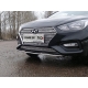 Защита переднего бампера 25 мм ТСС для Hyundai Solaris 2018-2020