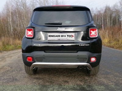 Защита заднего бампера 60 мм ТСС для Jeep Renegade 2015-2021