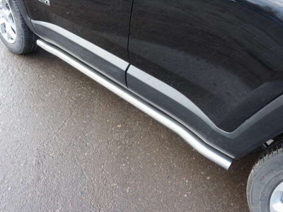 Пороги труба 60 мм ТСС для Jeep Renegade 2015-2021