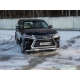 Защита переднего бампера с ДХО 76 мм ТСС для Lexus LX-570/450d 2015-2021