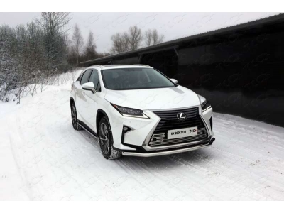 Защита переднего бампера 60 мм ТСС для Lexus RX-200t/350/450h 2015-2021