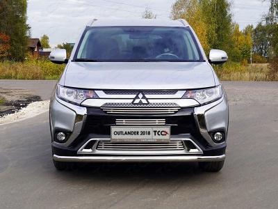 Решетка радиатора нижняя 12 мм для Mitsubishi Outlander 2018-2021