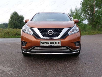 Накладка решётки радиатора нижняя 12 мм ТСС для Nissan Murano 2016-2021