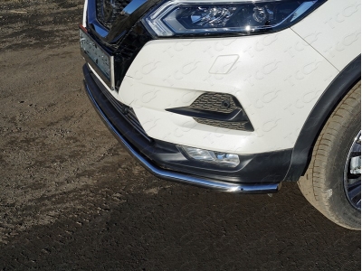 Решётка радиатора 12 мм 2 штуки ТСС для Nissan Qashqai 2019-2021