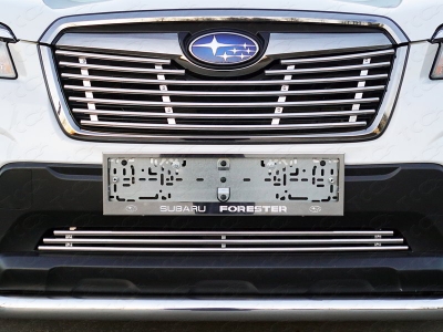 Решётка радиатора нижняя 12 мм ТСС для Subaru Forester SK 2018-2021
