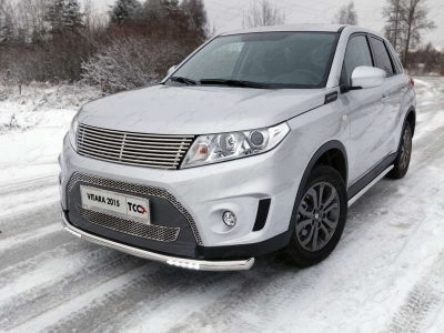Пороги труба 60 мм ТСС для Suzuki Vitara 2015-2021