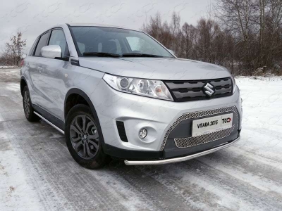 Пороги труба 42 мм ТСС для Suzuki Vitara 2015-2021