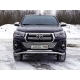 Защита переднего бампера волна 76 мм ТСС для Toyota Hilux Exclusive 2018-2021