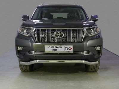 Решетка радиатора нижняя 12 мм ТСС для Toyota Land Cruiser Prado 150 2017-2020