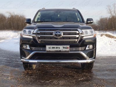Накладка решётки радиатора 12 мм ТСС для Toyota Land Cruiser 200 Executive 2016-2021